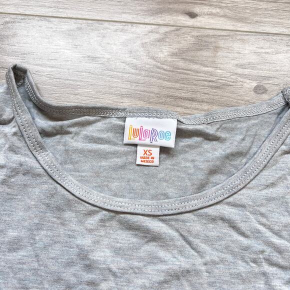 Lularoe Irma Light Gray Tunic Short Sleeve T-Shirt Size XS - Picture 5 of 8